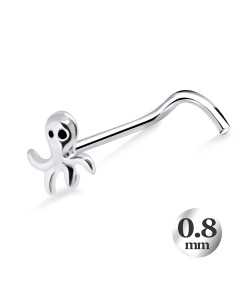 Cute Ocean Curved Nose Stud NSKB-877 (0.8mm)